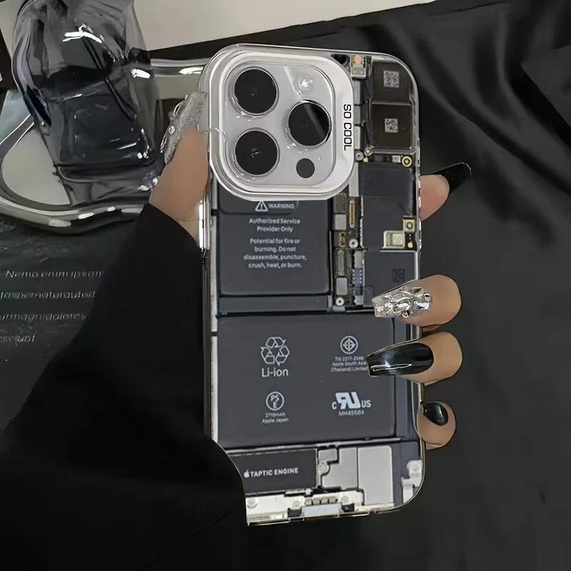 

Ретро-камера Печатная плата Чехол для телефона Для iPhone 16 15 14 13 12 11 Pro Max X XR XS 7 8 Plus SE2 Ударопрочные Покрытые Чехлы Обложка iPhone X XS