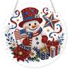 DIY Christmas Pearl Art Kit Acrylic Round Pendant with 3D Pearl Beads Chain Hanging Diamond Painting Craft for Festival Decor
