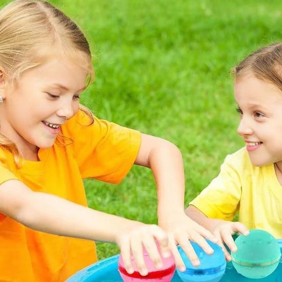 Reusable Water Balloons Magnetic Self Sealing Water Bombs for Kids Eco-Friendly BPA-Free Silicone Outdoor Summer Pool Beach Water Fight Toys