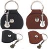 Gitarren-Picks, Aufbewahrungstasche, Schlüsselanhänger, Leder-Pick-Halter mit Gitarren-Anhänger für Taschen-Schlüsselanhänger-Dekoration