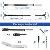 Black Cable Railing Kit, T316 Stainless Steel 1/8” Swage Toggle Turnbuckle Hardware for Wood Posts, Stair Deck Cable Railing System,