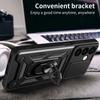 For Samsung Galaxy S24+ Case PC+TPU Kickstand Slide Lens Lid Mobile Phone Cover