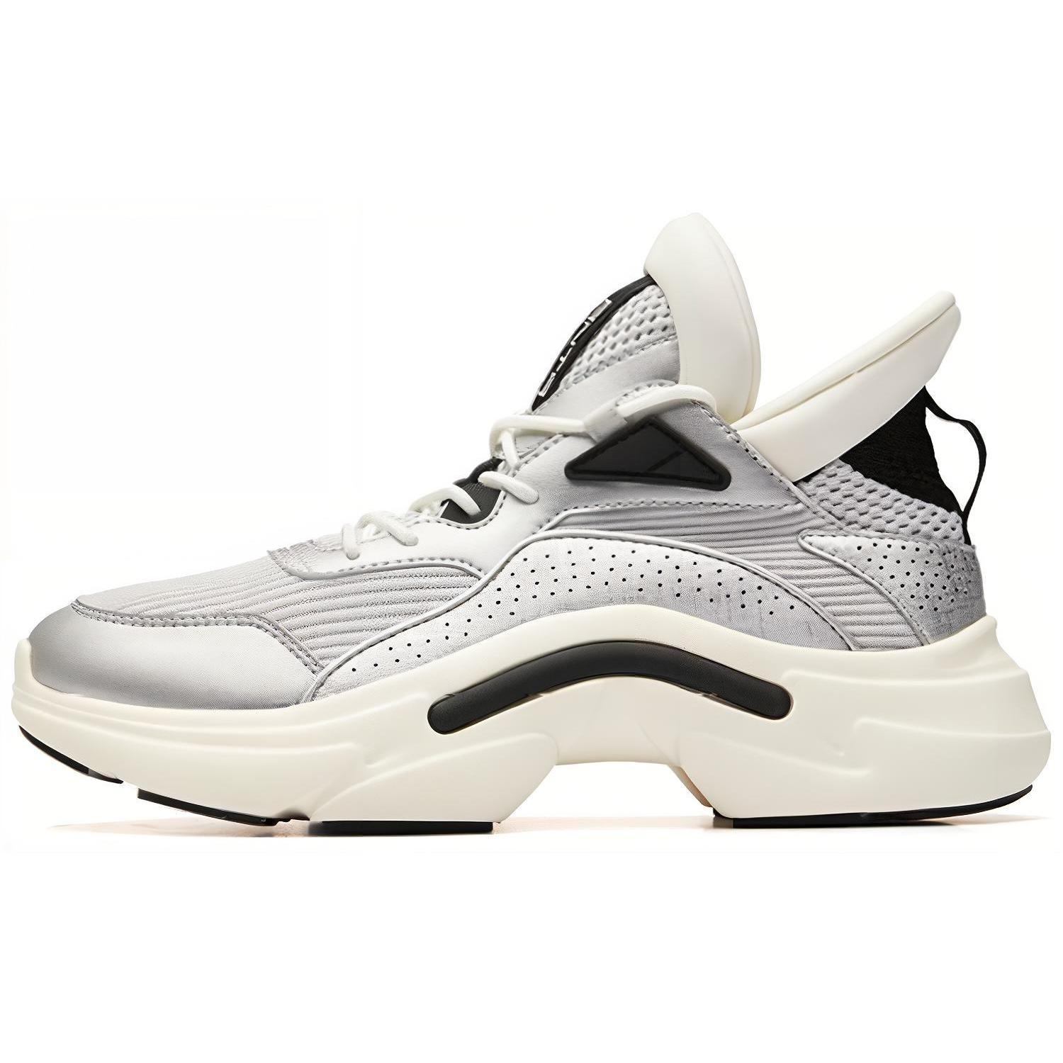 

new ANTA Casual Shoes Women s Low top Silver/Ivory White/Black 36