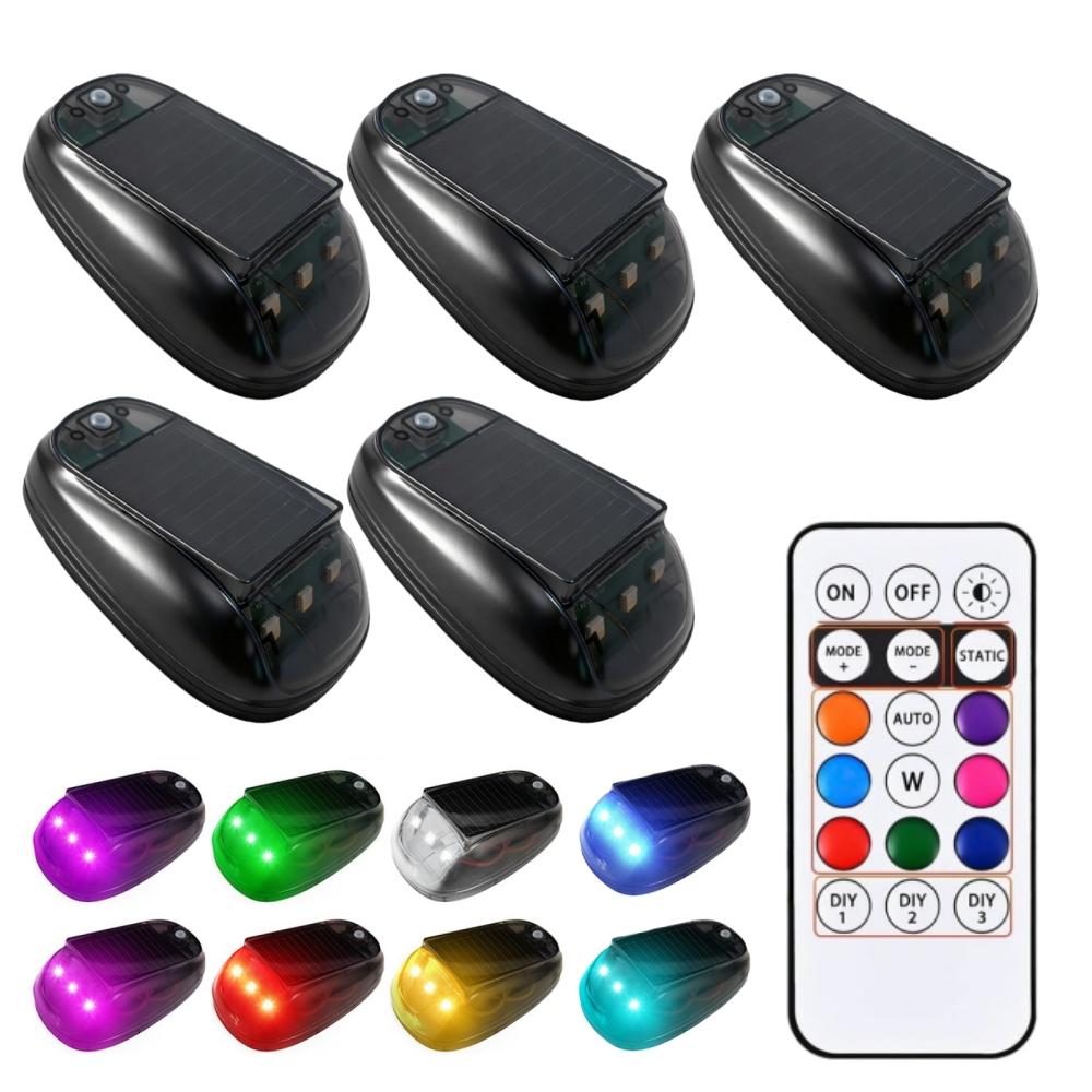 5PCS Solar Cab Lights Wireless Waterproof Cab Roof Lights No Drill Solar Powered Cab Lights For Trucks