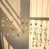 Crystal Wind Chimes Hanging Suncatcher Moon Catcher Pendants Sun-Shaped Hanging Rainbow Chaser Indoor Wall Garden Decoration