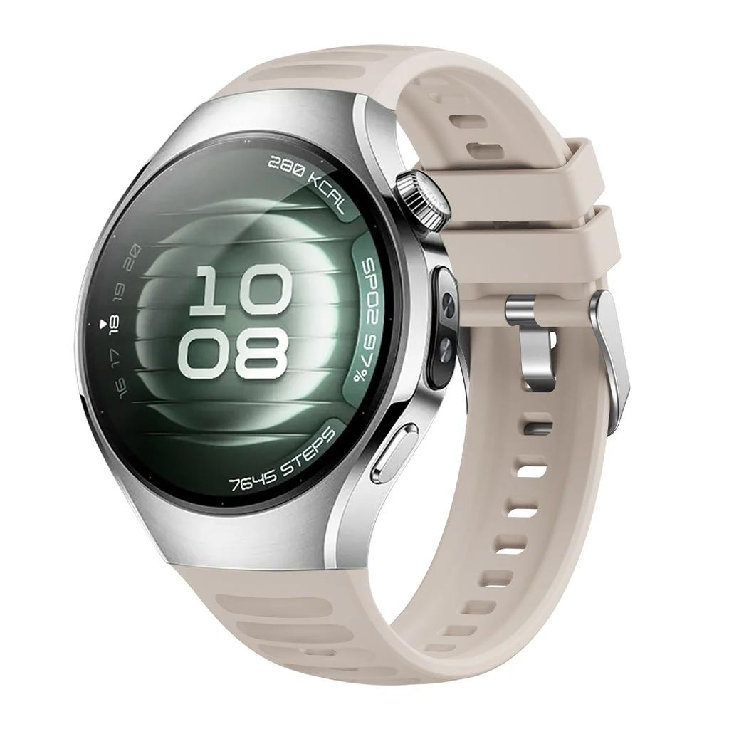 Original Silicone Strap For Huawei Watch 5 42MM No Gaps Rubber Sport Band For Huawei Watch 5 46mm Business Quick Release Band