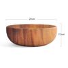 Acacia Wooden Bowl Japanese Style Wooden Tableware Household and Basin Fruit Plate Salad Bowl Whole Wooden Soup Bowl