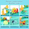Play Sink With Running Water, Mini Water Table For Toddlers, Upgraded Faucet And Play Dishes, Children Electric Dishwasher Toy