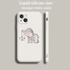 Luxus Farb-Handyhülle Für iPhone 15 14 13 12 mini 11 Pro Max XS X XR SE 7 8 Plus Silikon Beige Hülle Pärchen-Stil Cartoon