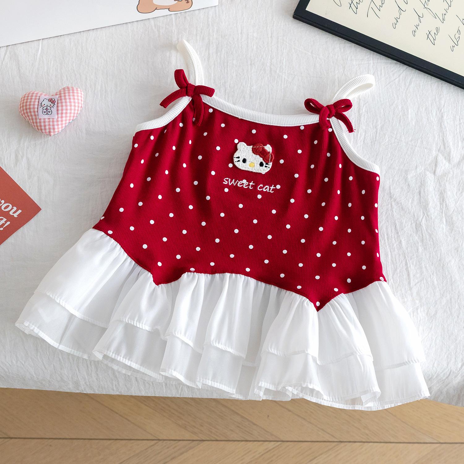 Girls Summer Thin Camisole Vest Stylish Princess Sleeveless Top Baby Cool Summer Clothes 90cm