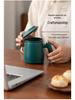 Black Pottery Ceramic Mug with Lid and Liner - Tea & Water Separation Cup, Ideal Office Gift
