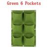 Grüne Wandbehang Pflanztaschen Blumentopf Grow Bag Gartenpflanzer Vertikale Suculentas Blumentopf Home Decor Zubehör