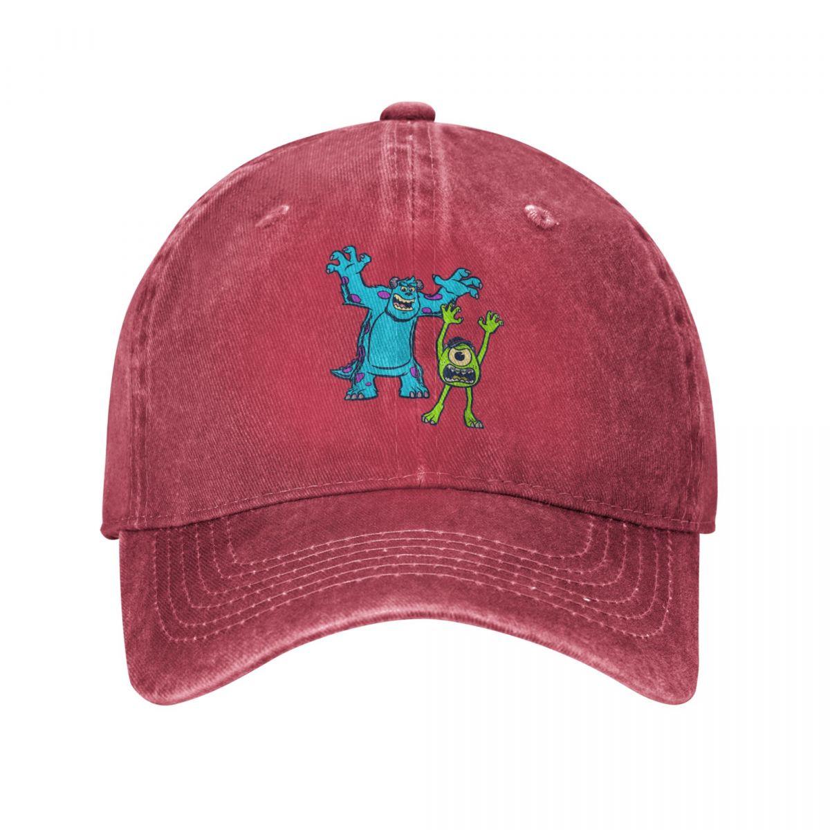 The perfect season Vintage Monsters University Sulley En Mike Baseballpetten voor Mannen Vrouwen Verweerd Katoen Zonneklep Buiten Zomer Hoeden Pet Adjustable