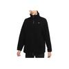 Nike Fleece Knit Half-Zip Stand-Collar Jacket Women Jackets Black DD6475-010