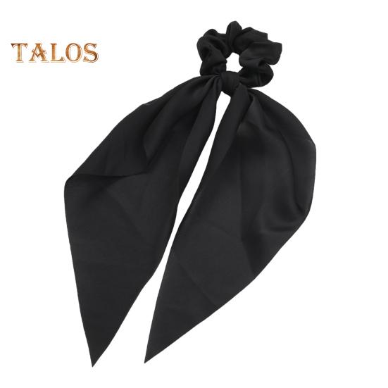 

Женская тканевая веревка для волос из атласного материала, длинная лента для волос, высокоэластичная резинка для волос, повязка на голову, инструменты для укладки волос чёрный