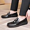 Fashion New Design Patent Leather Luxury Shoes for Men Fashion Casual Leather Men's Dress Shoes Black Spring Autumn Loafers Male