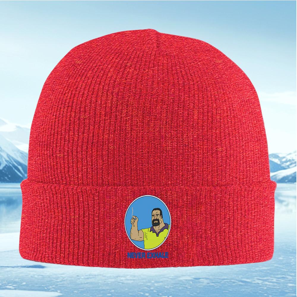 Man holding cigarette and shirt Men Women Unisex Knitted Hat Beanie Pullover Cap Winter Thermal Warm Christmas Outdoor Cycling H