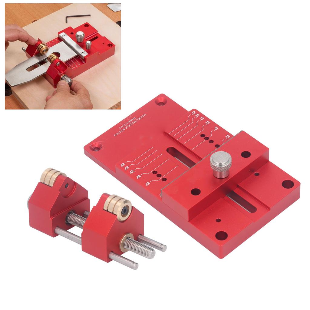 Chisel Sharpening Kit Aluminum Alloy Honing 15 To 45 Degree Angle Fixture and Gauge