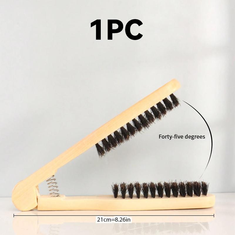 1/3/5pc Solid Wood V-Shaped Hair Straightener Comb Professional Salon Anti-Scald High Temp Resistant Styling Brush