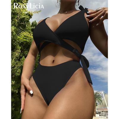 Sexy Asymmetrischer Cut Out One Piece Badeanzug Frauen Bademode Weiblichen Hohen Bein Cut Gepolsterte Badende Badeanzug Schwimmen
