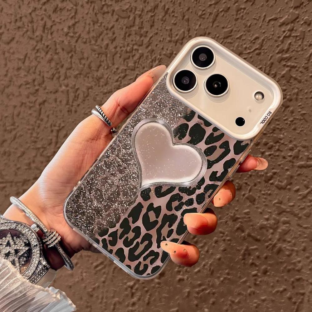 Heart-shaped Pattern Phone Case for iPhone17 16 15 14 13 12 11 Pro/ Max/Plus Shock-proof Rear Cover Anti-fingerprint
