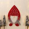 1pcs Nonwoven Felt Christmas Calendar Hanger with Imitation Fur Advent Countdown Decor Reusable Home Holiday Ornament