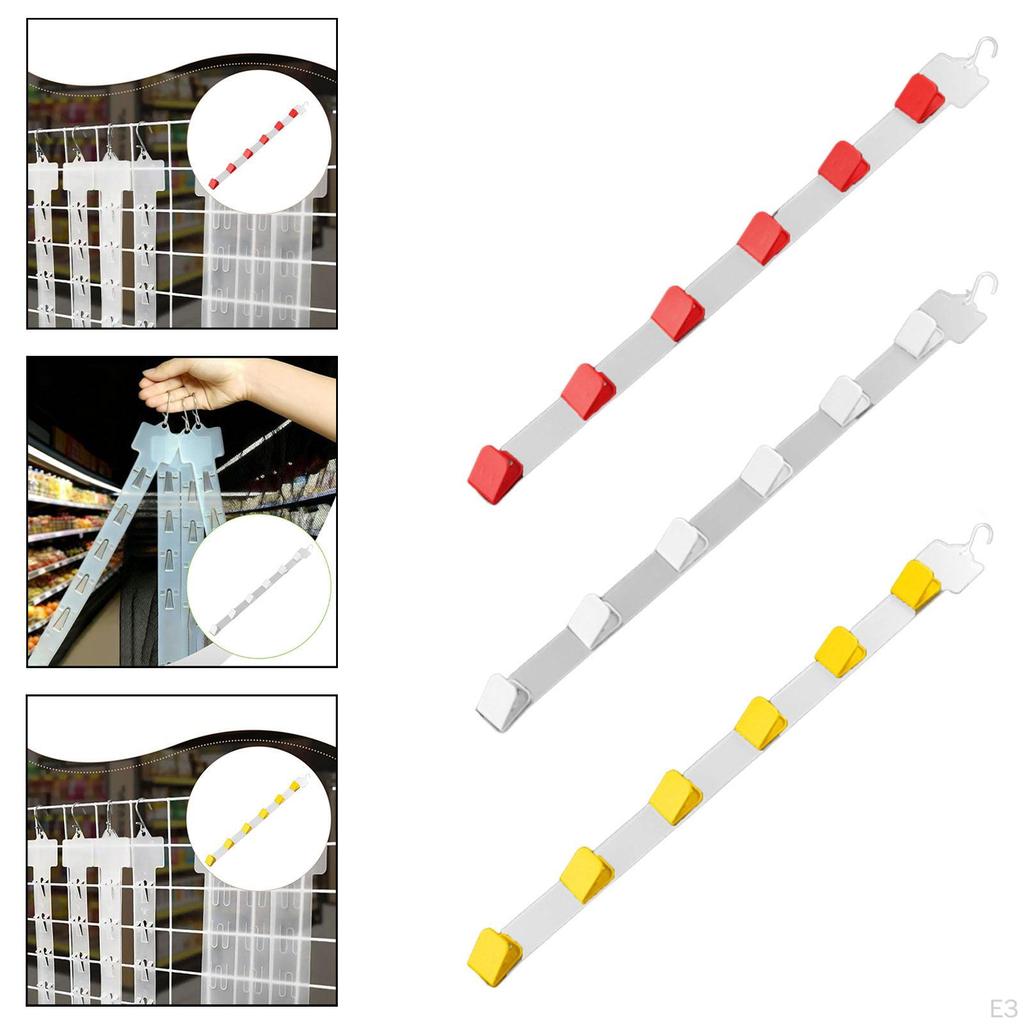 , Shelf Clips, Supermarket Strips, Sales Hanging Strips with 6 Clips. Made of Material for