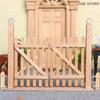 1/12 Wood Fence Gate Model Miniature Fairy Garden Door Dollhouse Simulation Furniture Decoration Toys