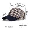 Men Autumn Winter Plaid Contrast Color Cap Baseball Cap Women Sun Hat Ponytail Panama Cap Visor Hats Snapback Hat