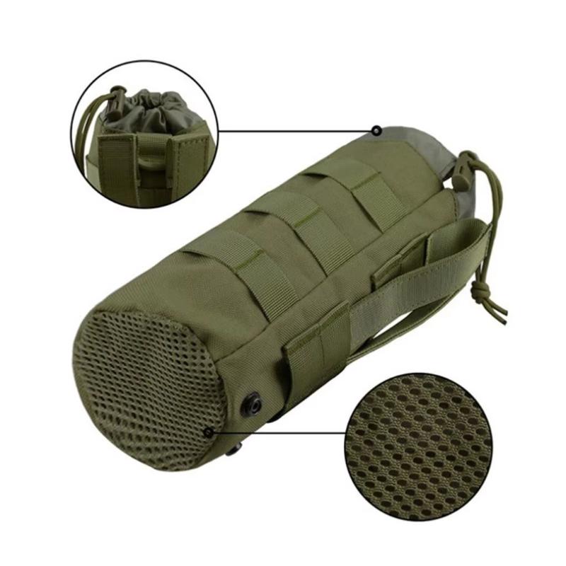 Hunting Water Bottle Kettle Carrier Tactical Molle Water Bottle Bag Pouch Holder Outdoor Travel Camping Hiking Cycling Fishing