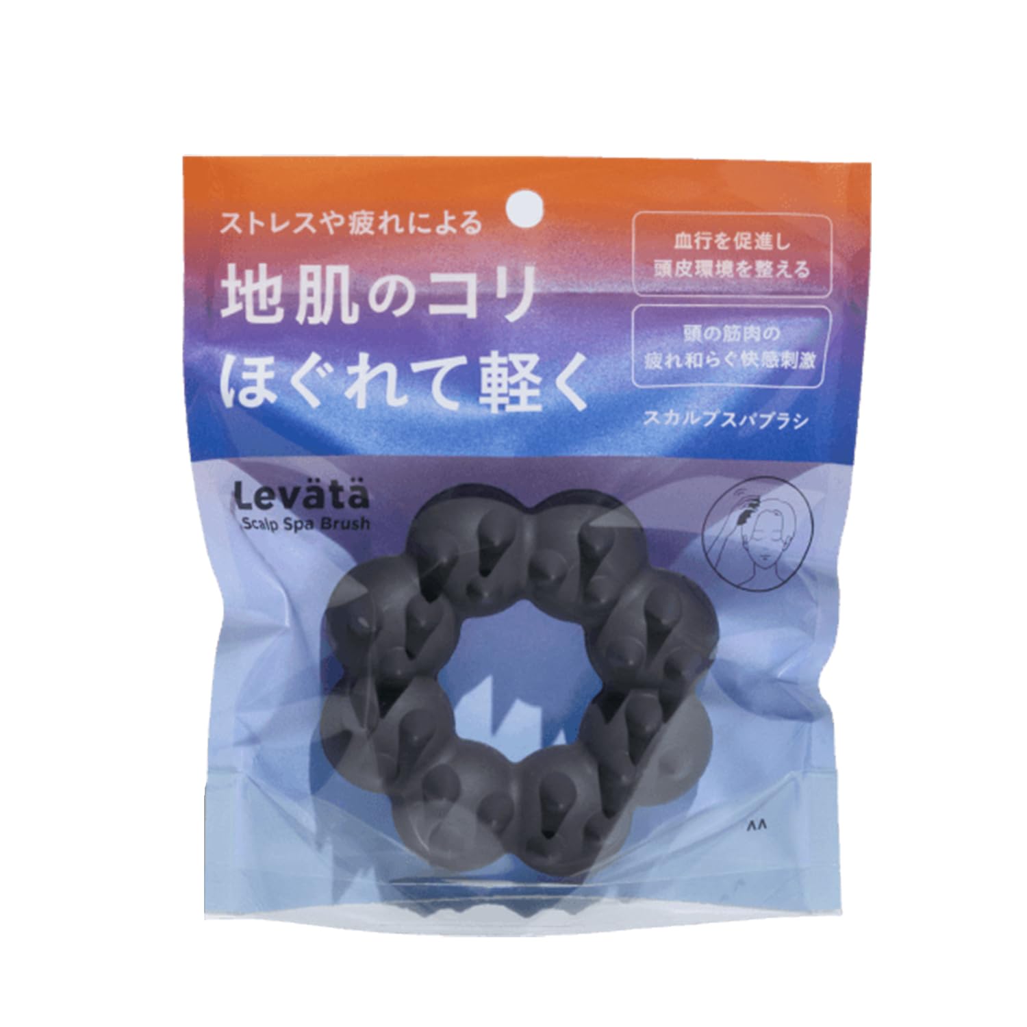 

Щетка для спа--массажа кожи головы Levata 1 шт. [Щетка для кожи головы] [Щетка для шампуня] [Массажер для кожи головы] серый