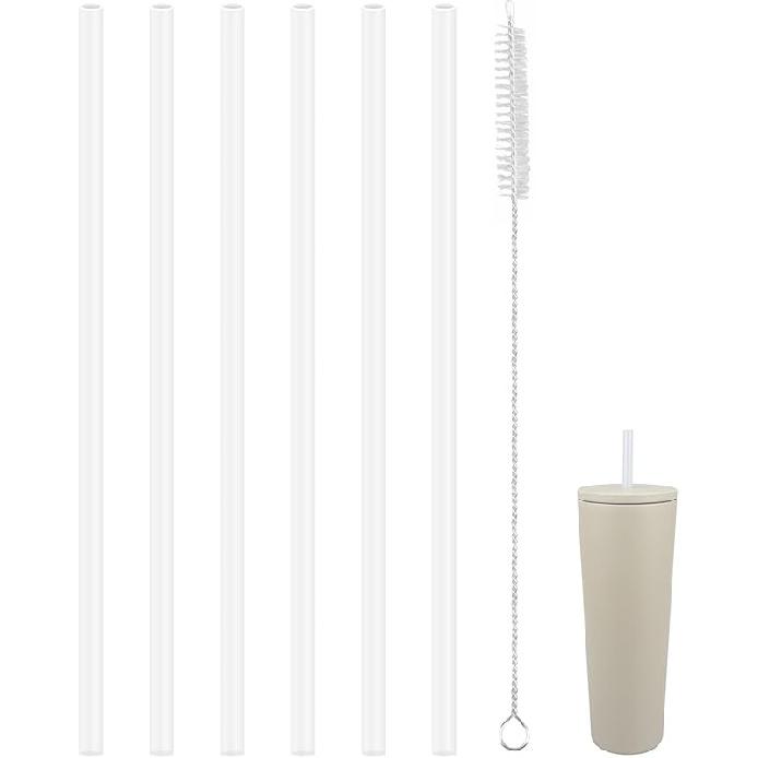 Replacement Straws Compatible With Simple Modern 24oz ulated Tumbler, with 1 Brush (6 Pack for 24oz)