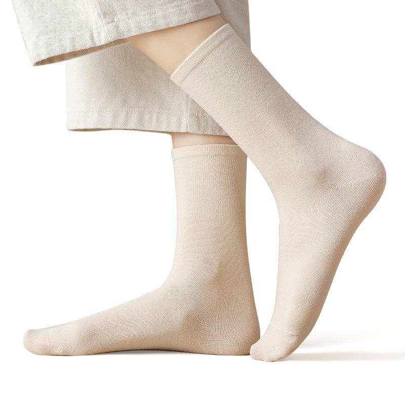 Ladies Spring and Autumn Month Loose Mouth Long Tube Pile Cotton Socks