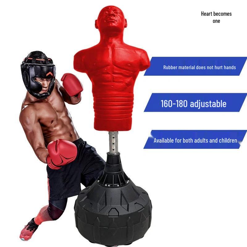 Регулируемый по высоте резиновый гуманоидный боксерский мешок
