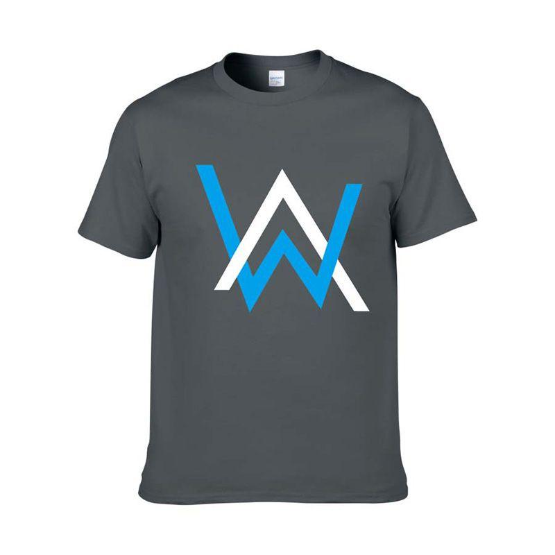 Luxurious Alan Walker Faded Cotton T-shirt With Classic O-neck For Men In Every Season