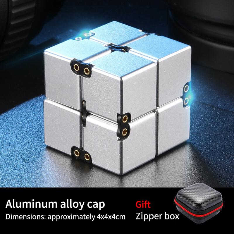 Alloy Infinity Cube Fidget Toy Ultra-Durable Sensory Stress Reliever for Adults & Kids Anxiety Relief Gift