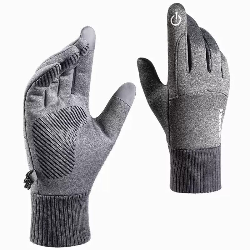 

Men s Winter Cycling Windproof Waterproof Warm Gloves with Velvet Lining for Electric Scooter Cold Protection One Size