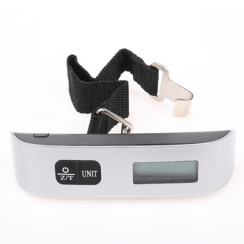 Digital LCD Display 110lb/50kg Electronic Luggage Hanging Scale Suitcase Travel Weighs Bag Weight Balance Portable Scale Tool