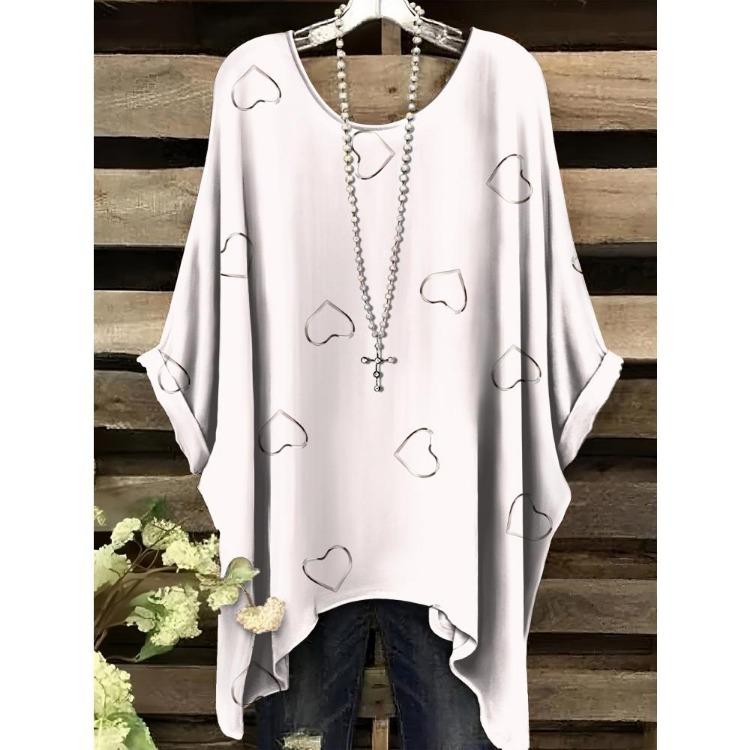 Women Vintage Plaid Stripe Printed Asymmetrical Hem O Neck Short Sleeve T Shirt Casual Fashion Street Top