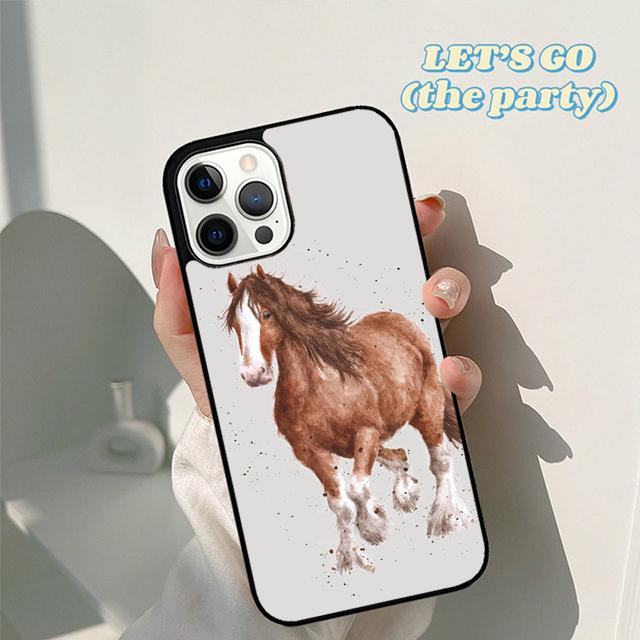 

Осенняя лошадь акварельные цветы чехол для телефона для iPhone 17 Air 16 16e 15 12 11 13 14 Pro Max Apple Plus Coque iPhone 13