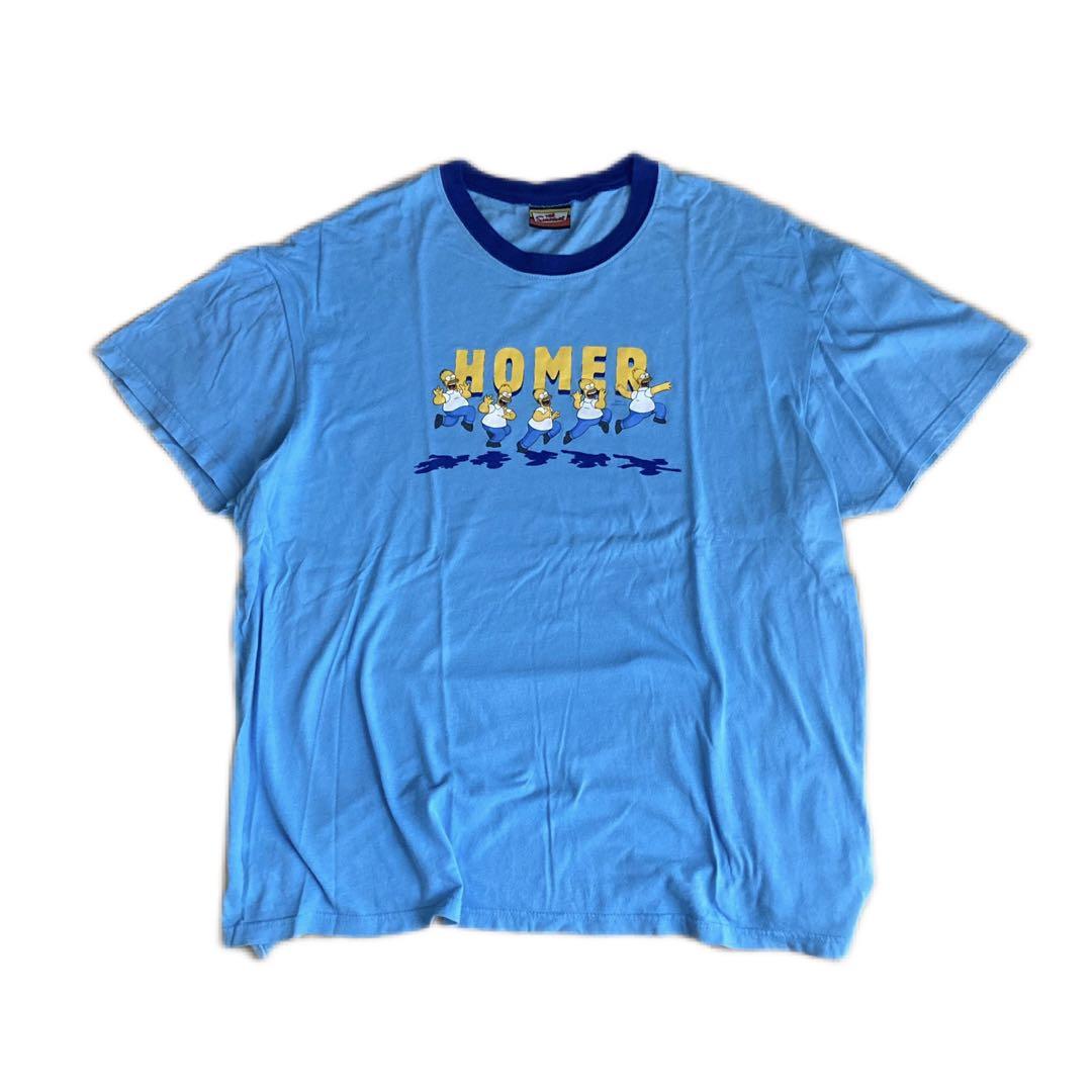 

[Б/У] Футболка-рингер 00-х Симпсоны Гомер