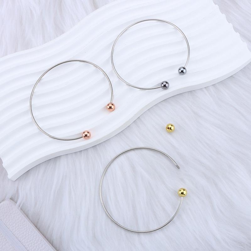 Kreatives Design DIY Abnehmbares Perlenarmband für Damen Persönlichkeit Edelstahl Handgefertigtes Armreif Armband Schmuckzubehör