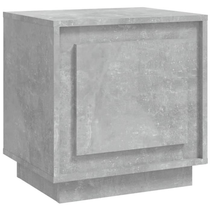 VidaXL Table de chevet gris béton 44x35x45 cm bois d'ingénierie 819844