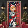 Christmas Banner Brick Wall Festive Banner Holiday Display Cute Kitten Backdrop For Christmas Eve Family Event Winter
