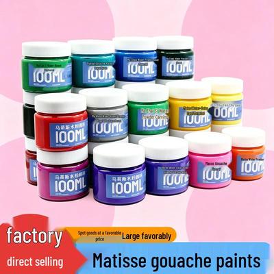 100ml Children's Gouache Paint - Ideal for Beginner and Advertising Paintings, In Stock