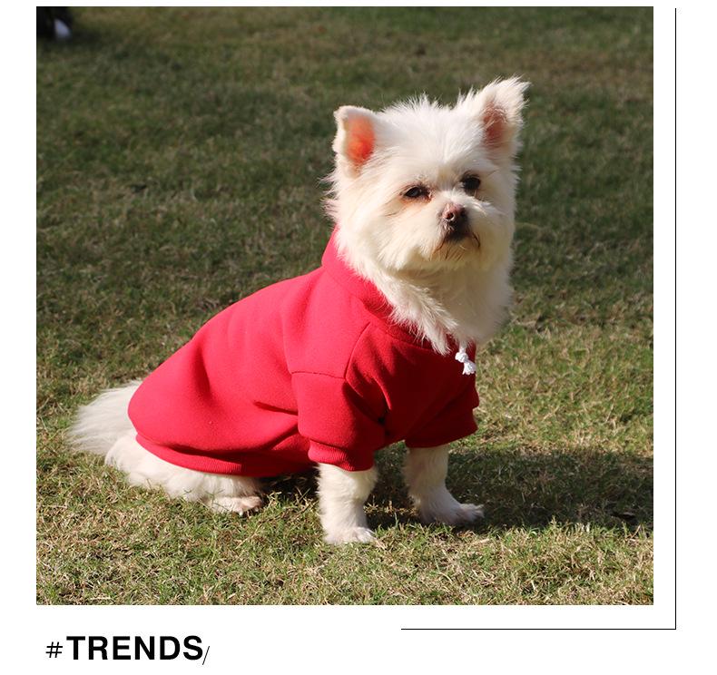 Cozy Puppy Hoodie for Pomeranian, Bichon, and Teddy Dogs - Two-Legged Fleece Sweatshirt