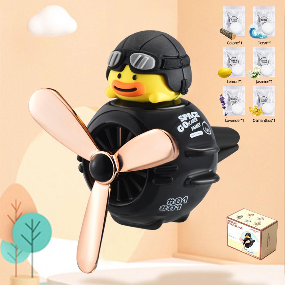 Car Air Freshener Pilot Cartoon Cute Rotating Propeller Outlet Fragrance  Auto Fragrance Ornament