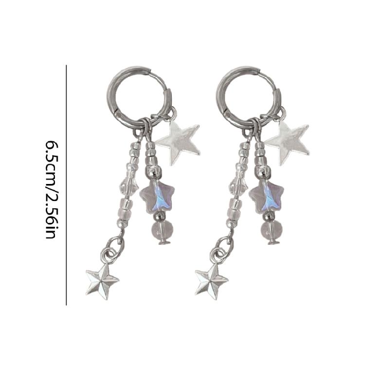 2023 Star Long Tassels Earrings Personality Ear Jewelry Fashion Ear Decorations