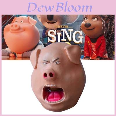 Sing2 Rossi Pig Mask | Adult Latex Headgear | Angry Expression Cosplay