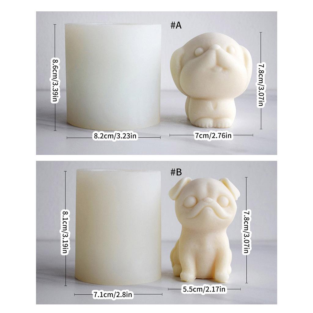 Realistic Dog Shape Candle Molds Reusable 3D Dog Aromatherapys Mold Animal Plaster Resin Molds DIY Scented Candle Mold